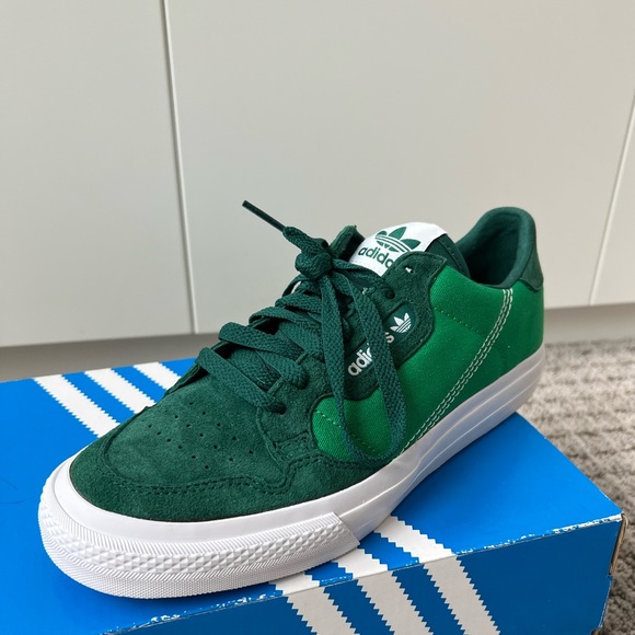 Adidas Originals Continental Vulc Sneaker Green Suede size men’s 8 / women’s 10 - Picture 1 of 9